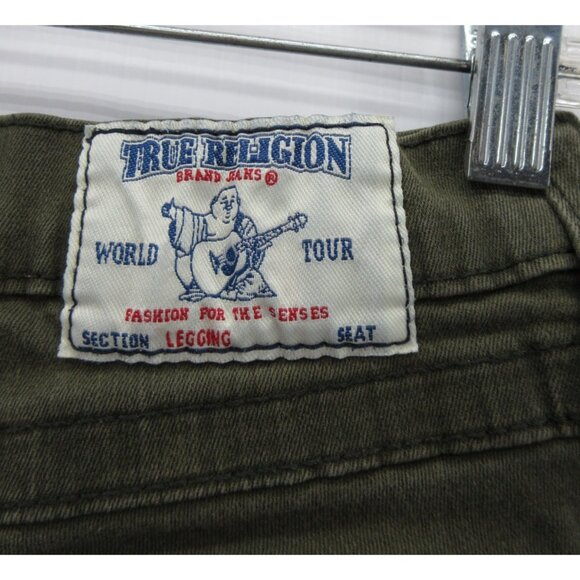 True Religion Jeans 25 Olive Legging Skinny Denim Stretch Lyocell * - Picture 9 of 14